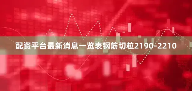 配资平台最新消息一览表钢筋切粒2190-2210